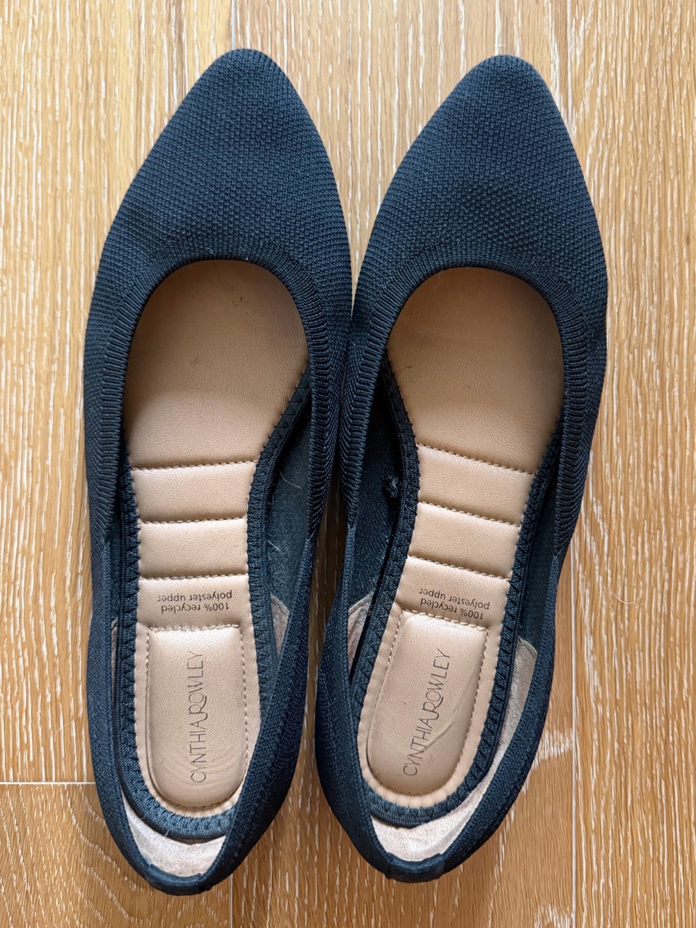 Cynthia Rowley Black Knit Pointed Ballet Flats used